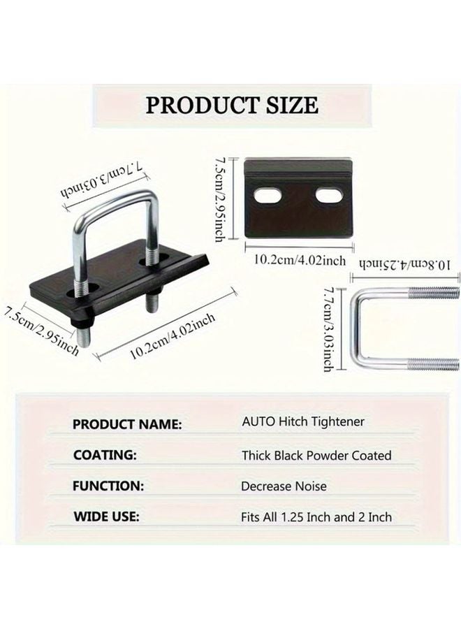 2 Packs Universal Steel Trailer Arm Hook Stabilizer Plate Anti Vibration Anti Loosening - Image 3